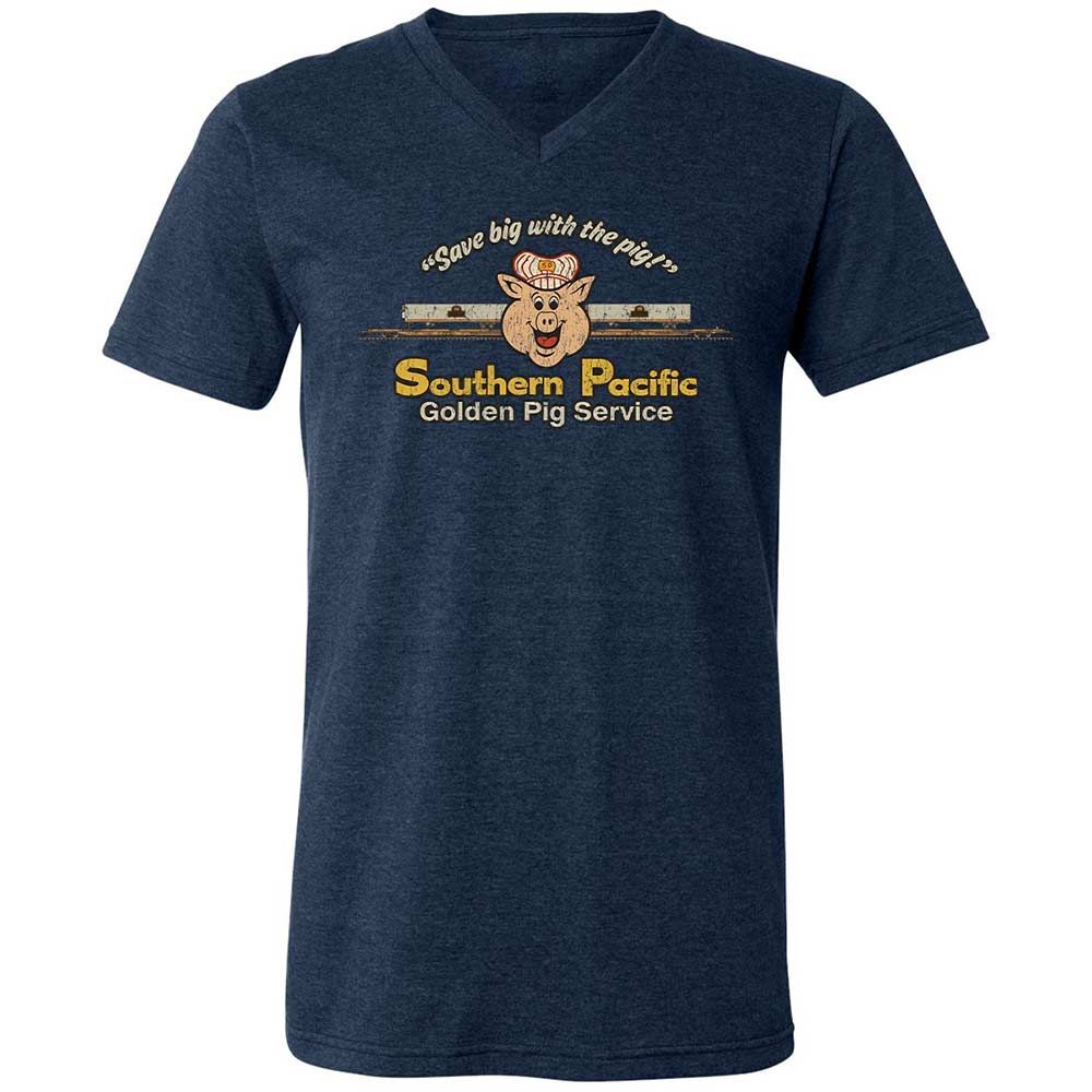 Unisex V-Neck T-Shirt - SDRRRSL9 - Heather Navy - 13