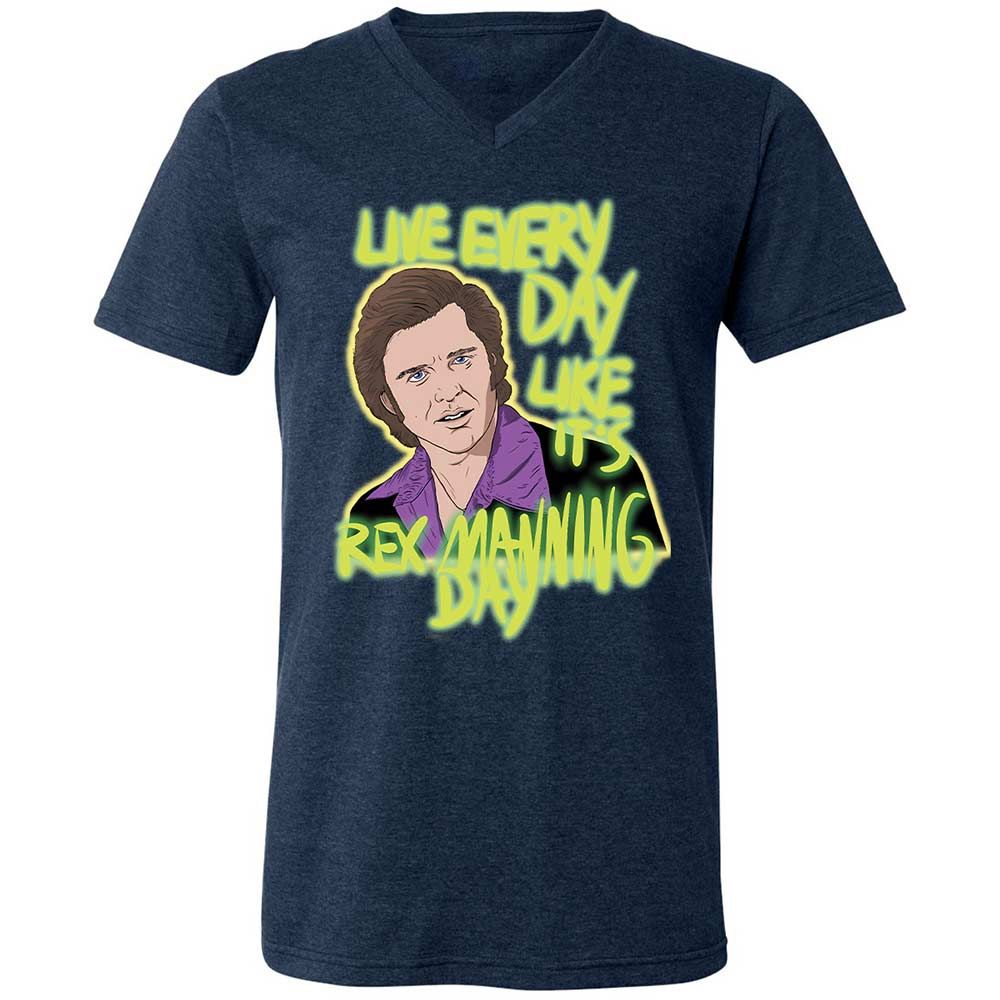 Unisex V-Neck T-Shirt - E2J26ZB4 - Heather Navy - 13