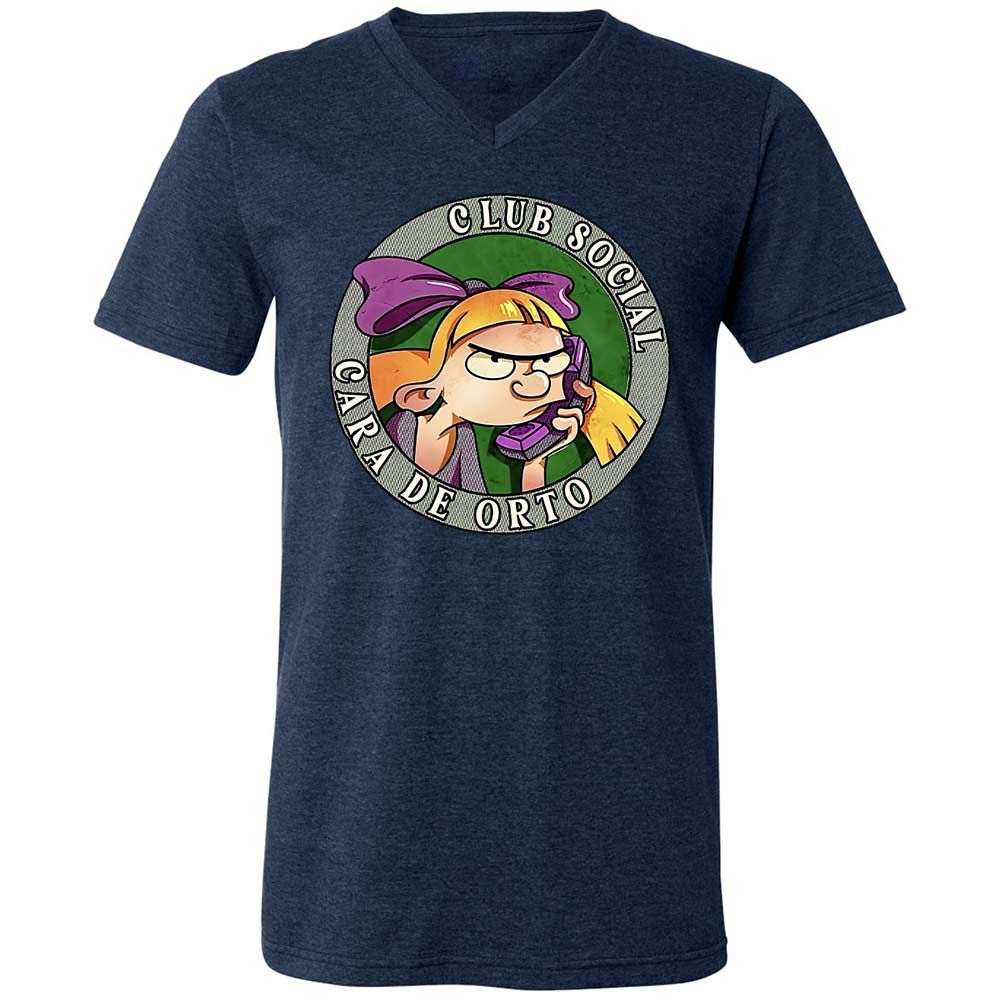 Unisex V-Neck T-Shirt - 359HZ5WF - Heather Navy - 13