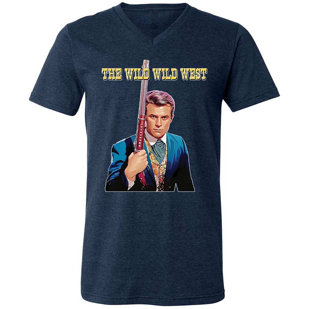Unisex V-Neck T-Shirt - SCX542QR - Heather Navy - 13