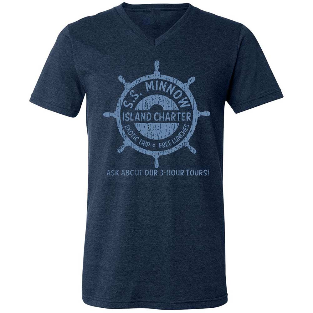 Unisex V-Neck T-Shirt - AH8PNLJ1 - Heather Navy - 13