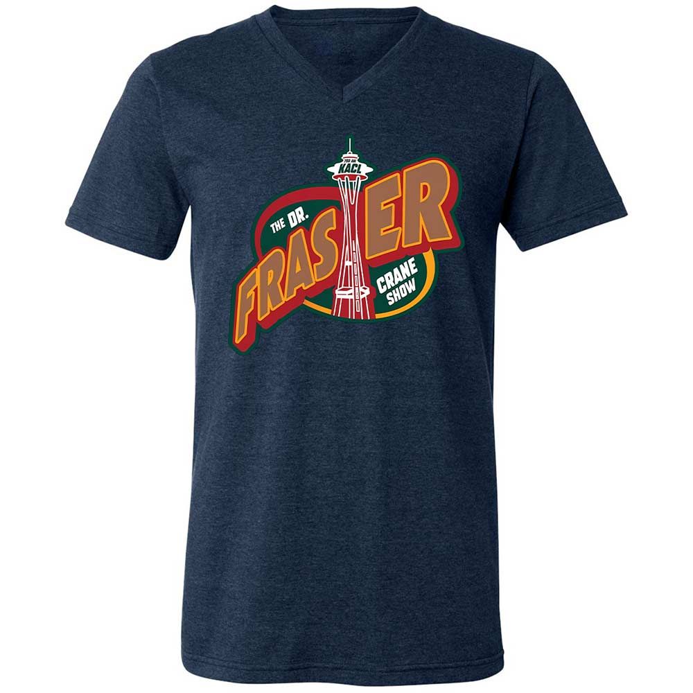 Unisex V-Neck T-Shirt - MYVCWDTS - Heather Navy - 13