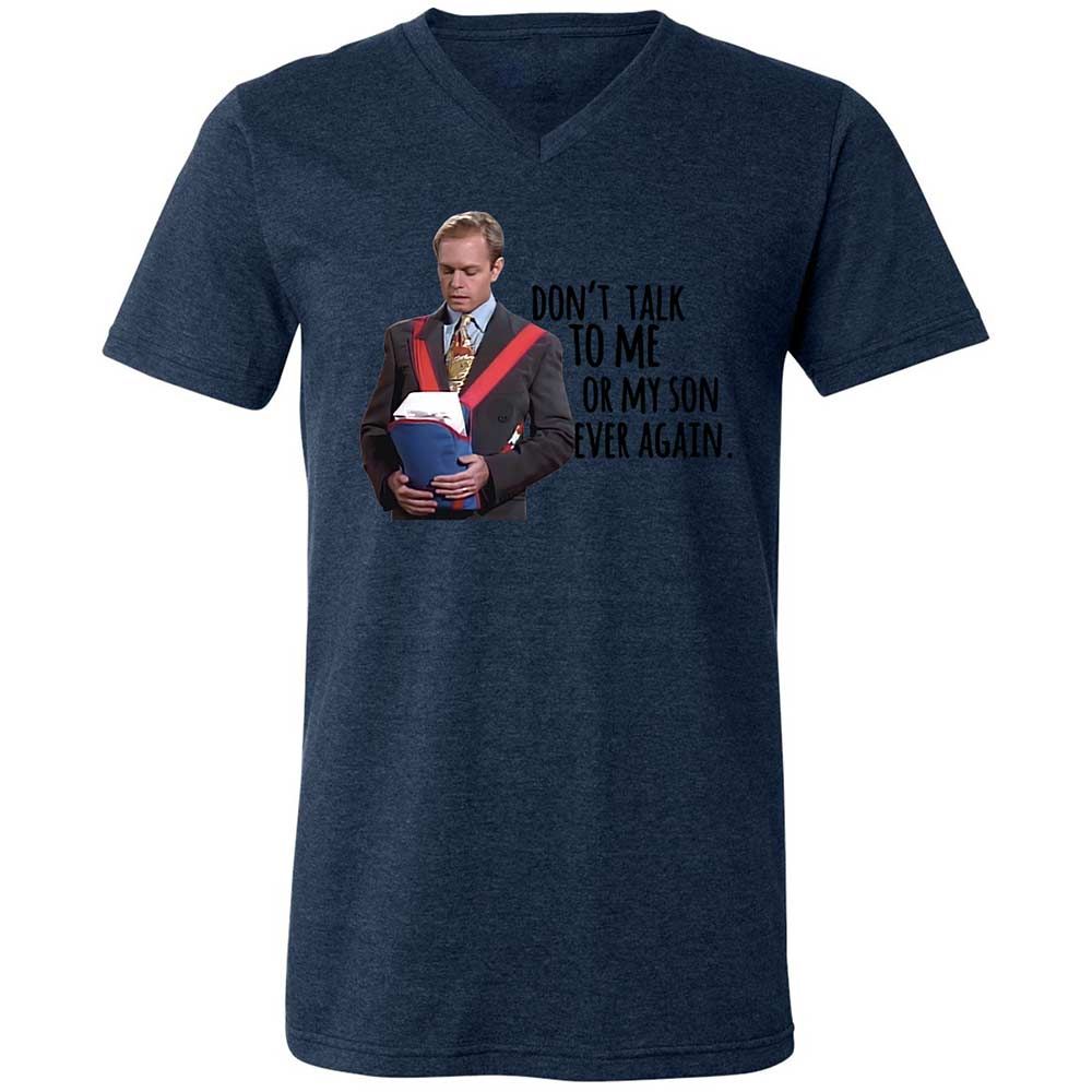 Unisex V-Neck T-Shirt - DSAX56PH - Heather Navy - 13
