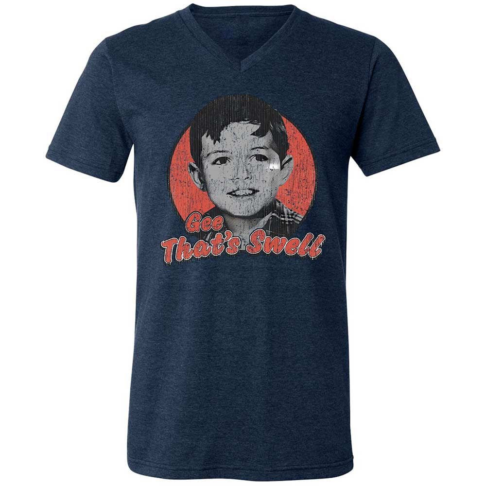 Unisex V-Neck T-Shirt - KXX4PBX3 - Heather Navy - 13