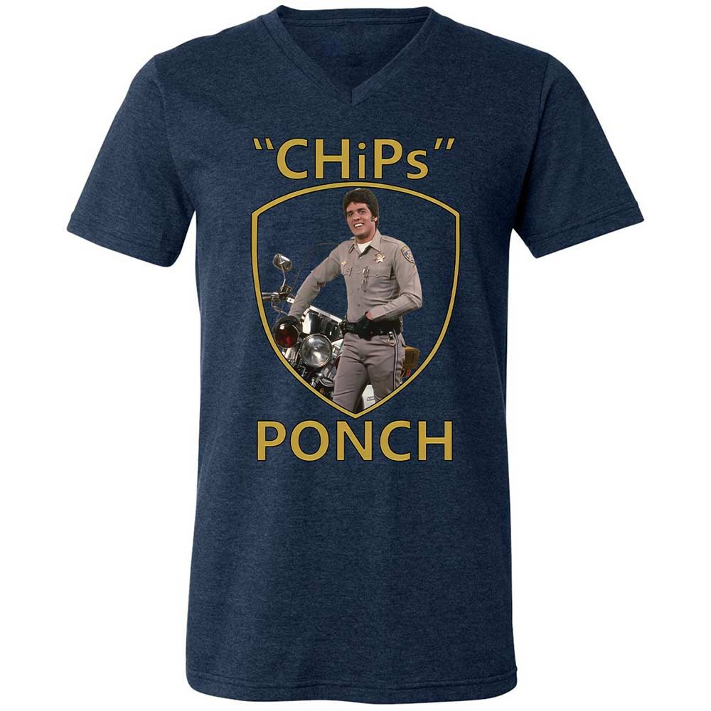 Unisex V-Neck T-Shirt - WMYD9CXL - Heather Navy - 13