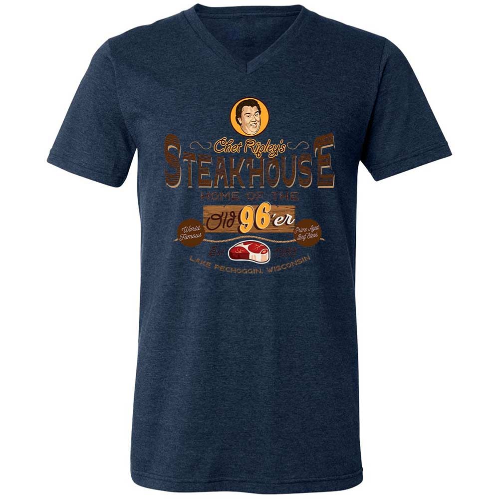 Unisex V-Neck T-Shirt - FFY6KWTR - Heather Navy - 13