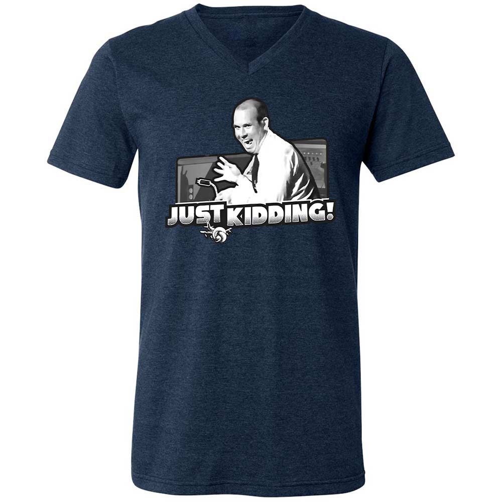 Unisex V-Neck T-Shirt - JZWFLF69 - Heather Navy - 13