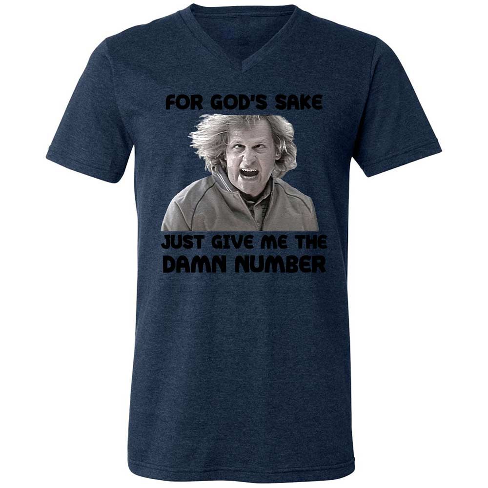 Unisex V-Neck T-Shirt - 3J88FQEH - Heather Navy - 13
