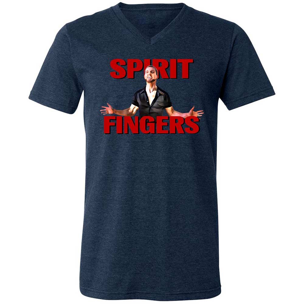Unisex V-Neck T-Shirt - 4RKQZY3T - Heather Navy - 13