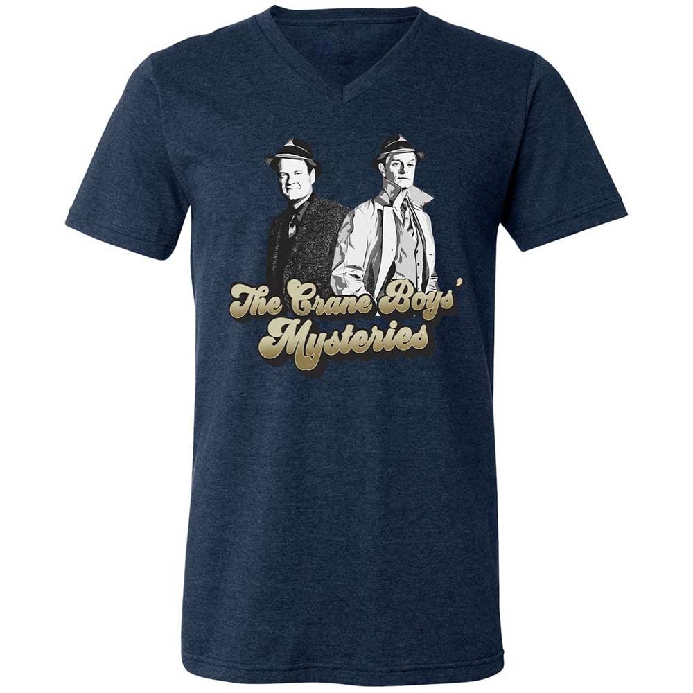 Unisex V-Neck T-Shirt - 35D6P8BD - Heather Navy - 13