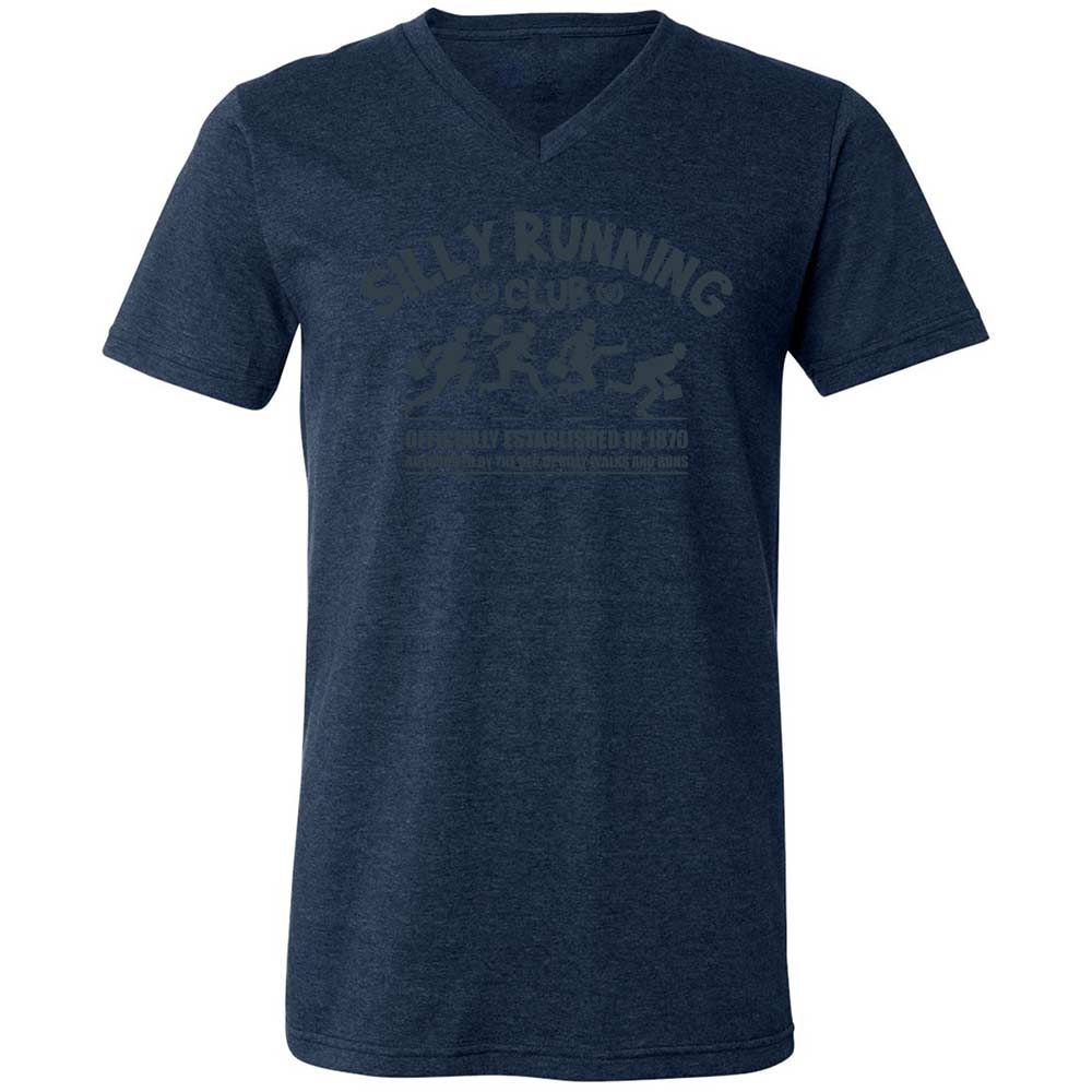 Unisex V-Neck T-Shirt - XC7GA3U8 - Heather Navy - 13