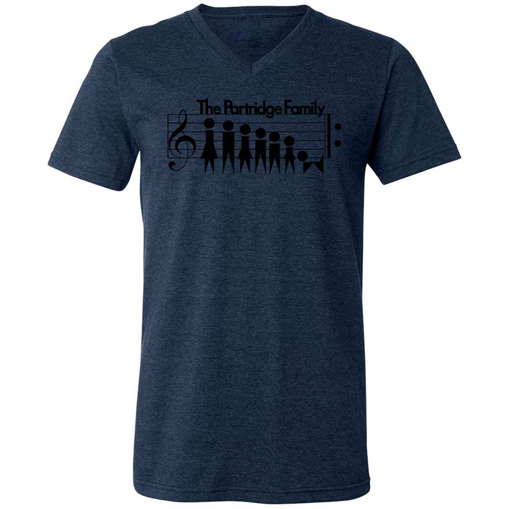 Unisex V-Neck T-Shirt - H9YLNGF9 - Heather Navy - 13