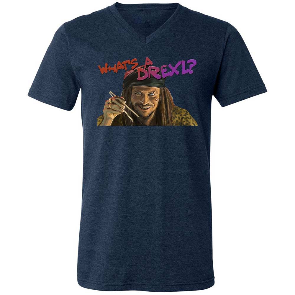 Unisex V-Neck T-Shirt - DQDPEFYW - Heather Navy - 13