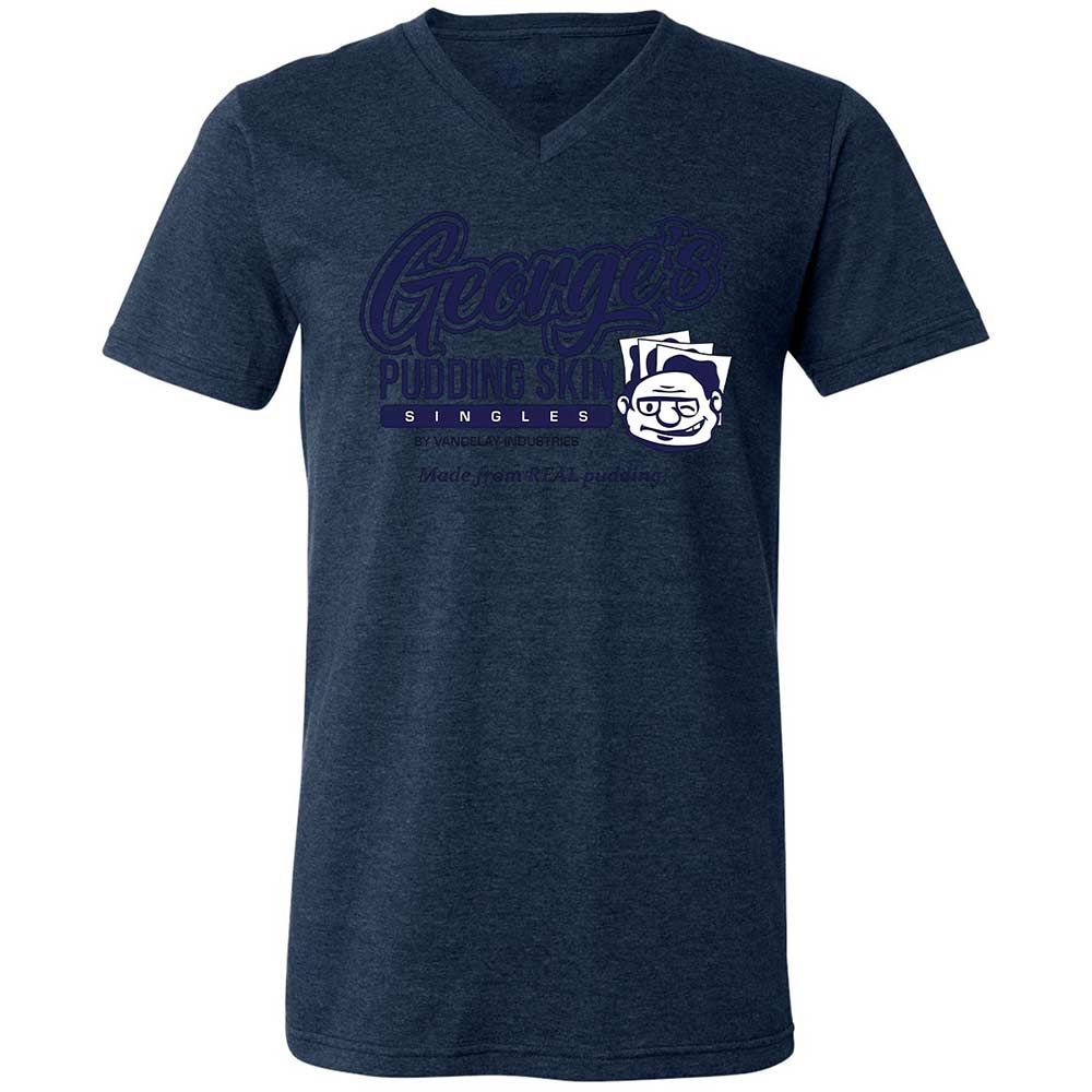 Unisex V-Neck T-Shirt - QMJLXYN4 - Heather Navy - 13