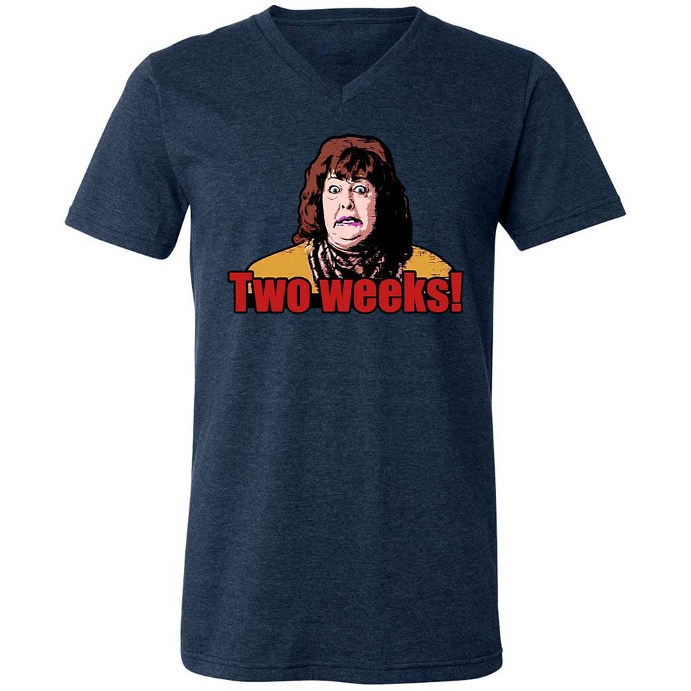 Unisex V-Neck T-Shirt - H9M9T2TE - Heather Navy - 13
