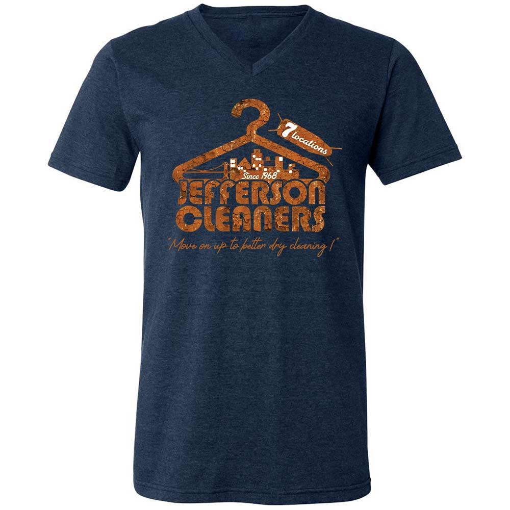 Unisex V-Neck T-Shirt - 5HHWKXP8 - Heather Navy - 13