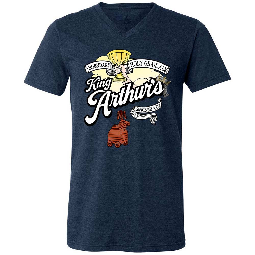 Unisex V-Neck T-Shirt - L9RJ9SG1 - Heather Navy - 13