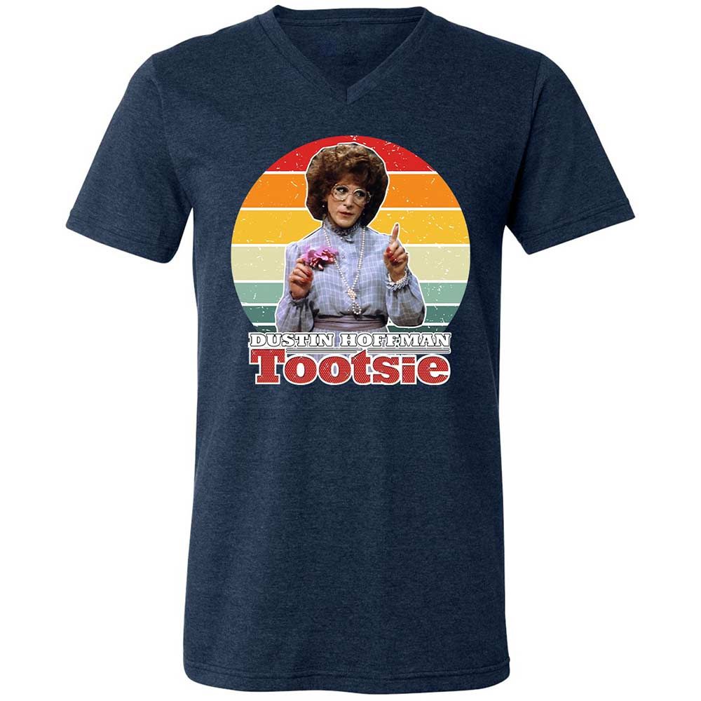 Unisex V-Neck T-Shirt - NCAGKSYR - Heather Navy - 13