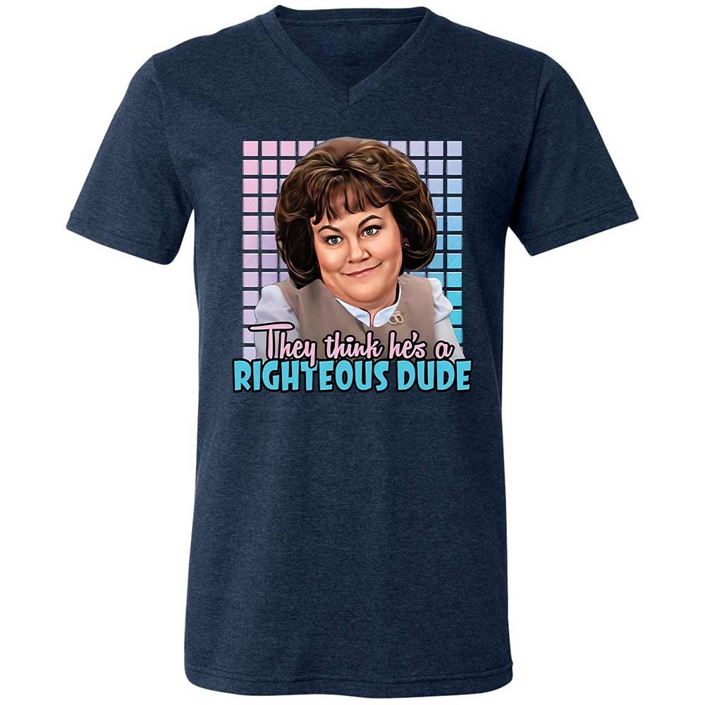 Unisex V-Neck T-Shirt - DX53F49G - Heather Navy - 13