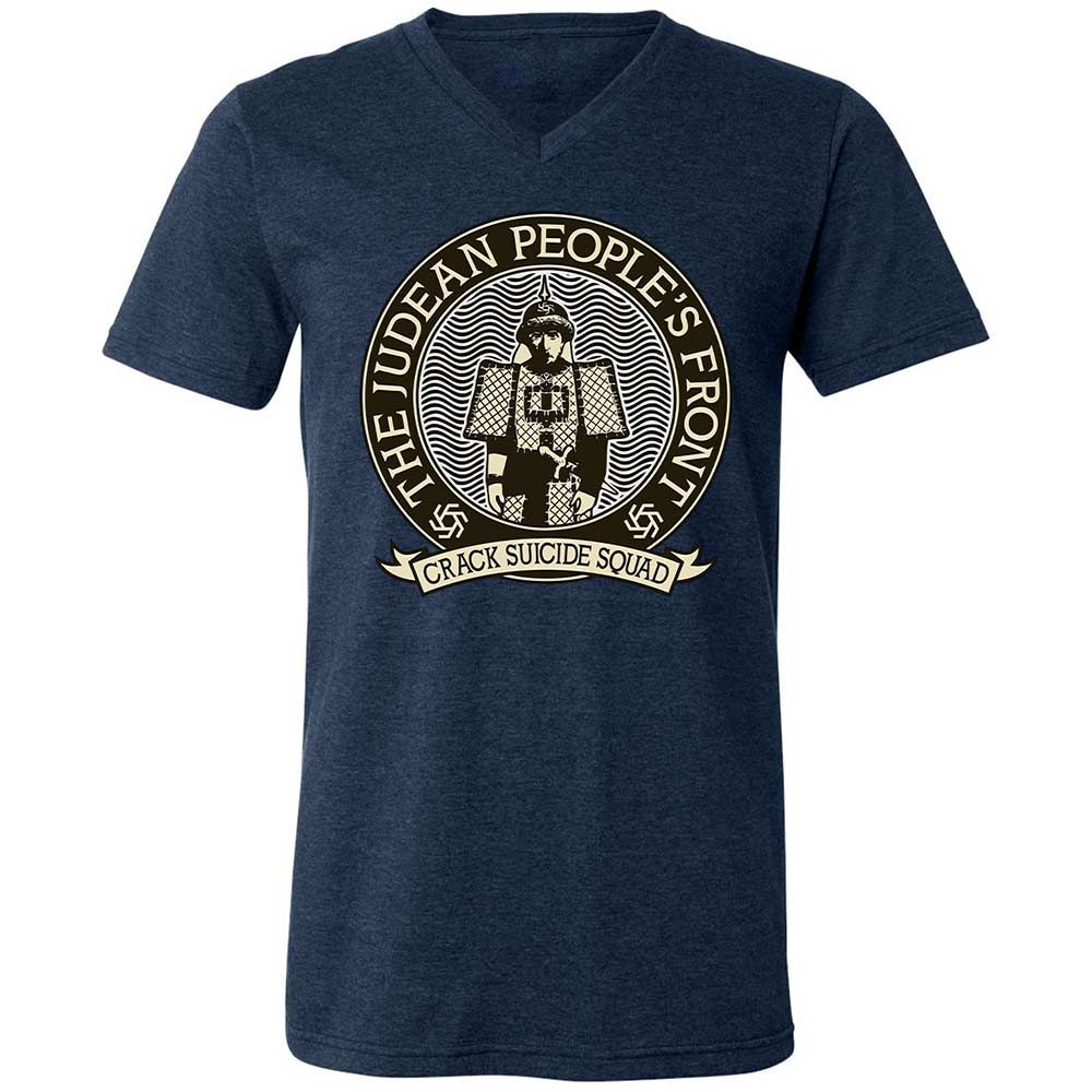 Unisex V-Neck T-Shirt - ZSWCV9KZ - Heather Navy - 13