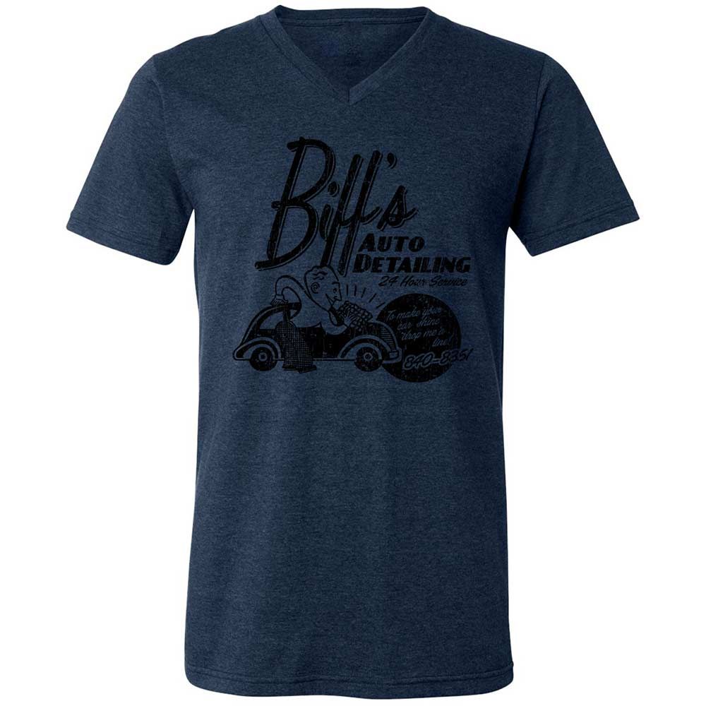 Unisex V-Neck T-Shirt - YQQ2389C - Heather Navy - 13
