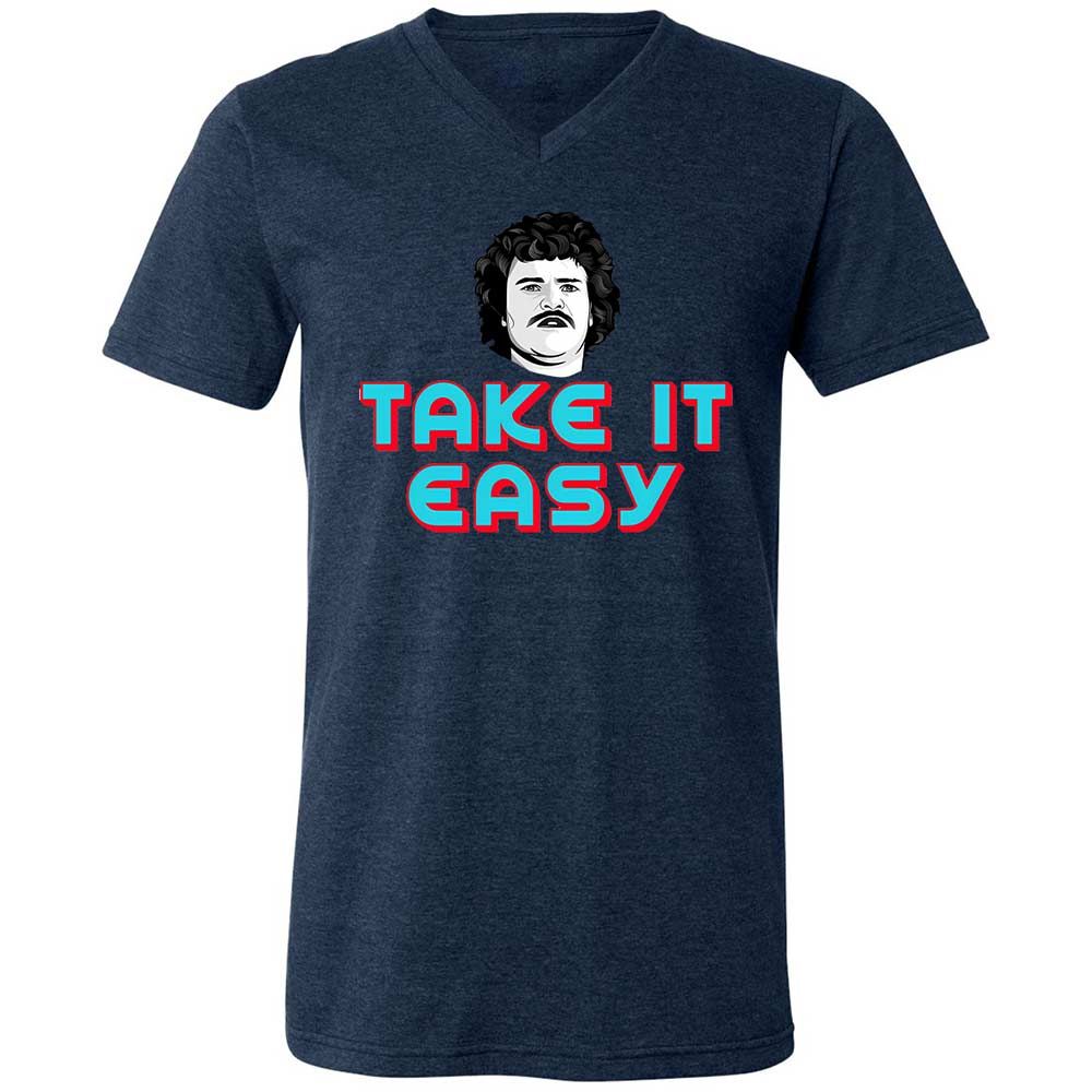Unisex V-Neck T-Shirt - RJEEG3Y9 - Heather Navy - 13