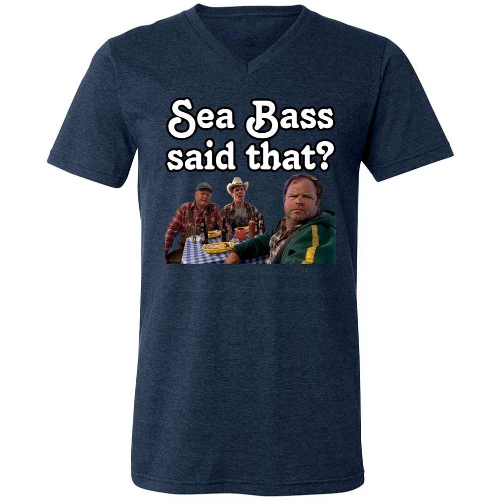 Unisex V-Neck T-Shirt - C9FKFQ8T - Heather Navy - 13
