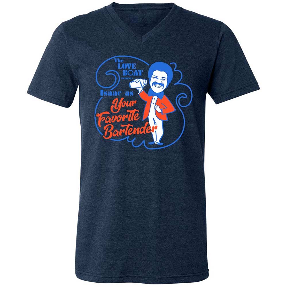 Unisex V-Neck T-Shirt - UEEKNUDB - Heather Navy - 13