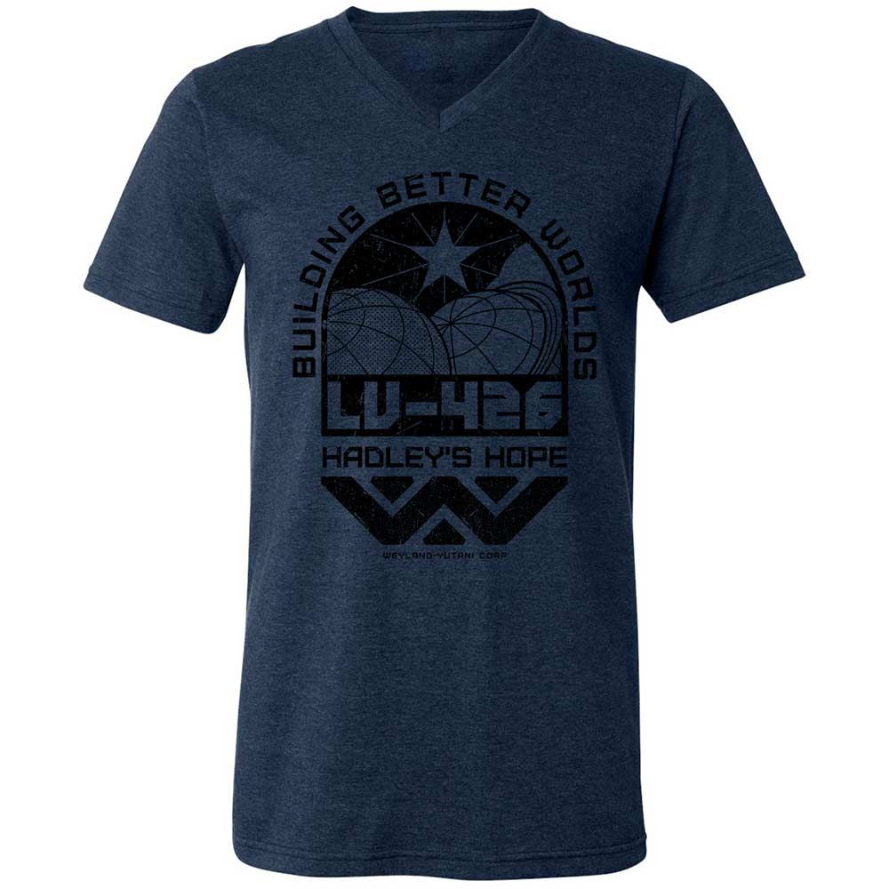Unisex V-Neck T-Shirt - 49LNVHDF - Heather Navy - 13