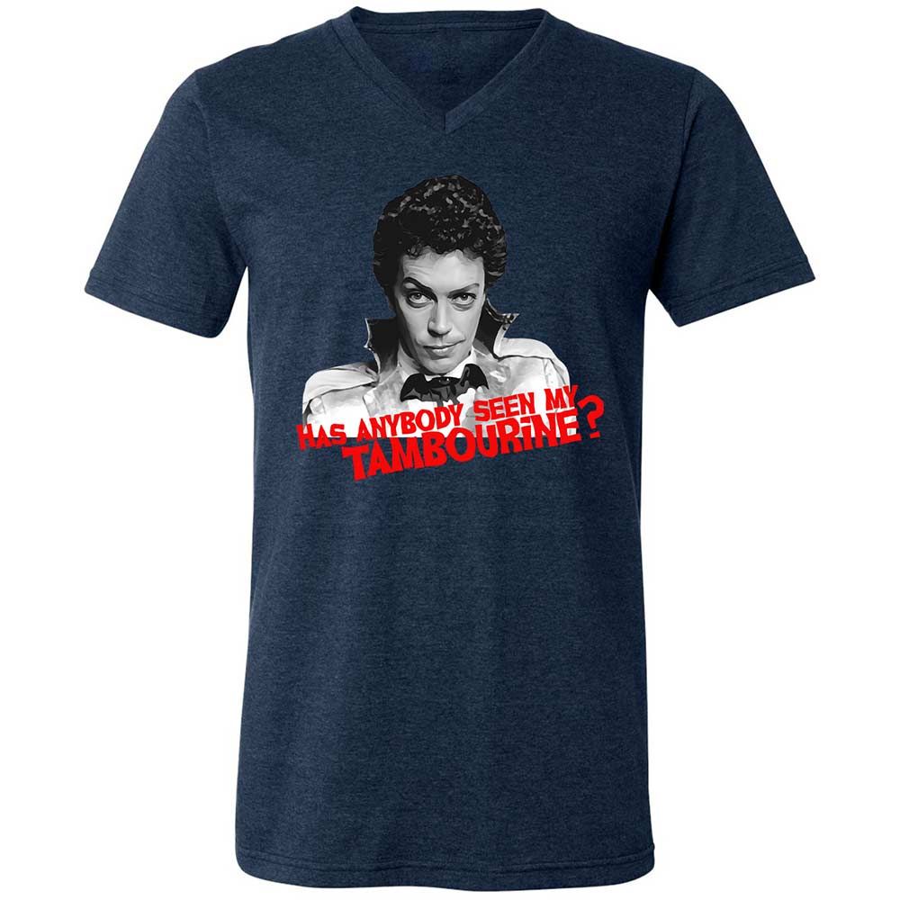 Unisex V-Neck T-Shirt - PD4KQ483 - Heather Navy - 13