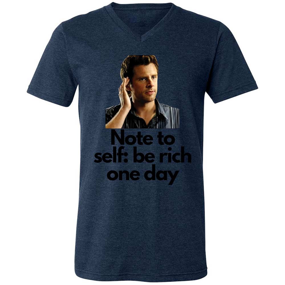Unisex V-Neck T-Shirt - 772AERBD - Heather Navy - 13