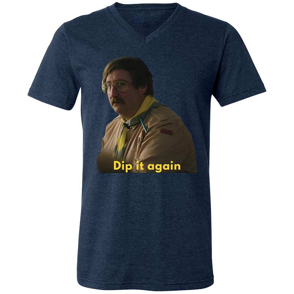 Unisex V-Neck T-Shirt - ZHDCX32W - Heather Navy - 13
