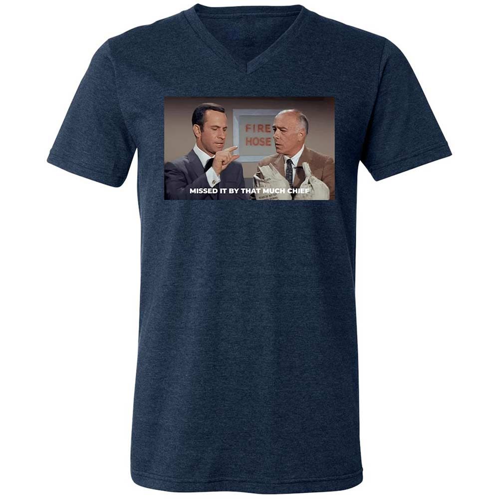 Unisex V-Neck T-Shirt - 5114RHL7 - Heather Navy - 13