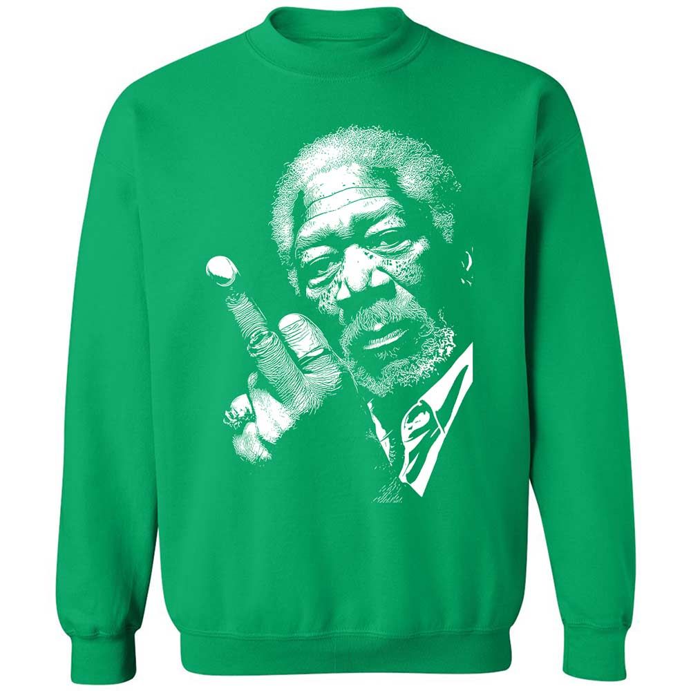 Morgan Freeman middle finger - Irish Green - 13