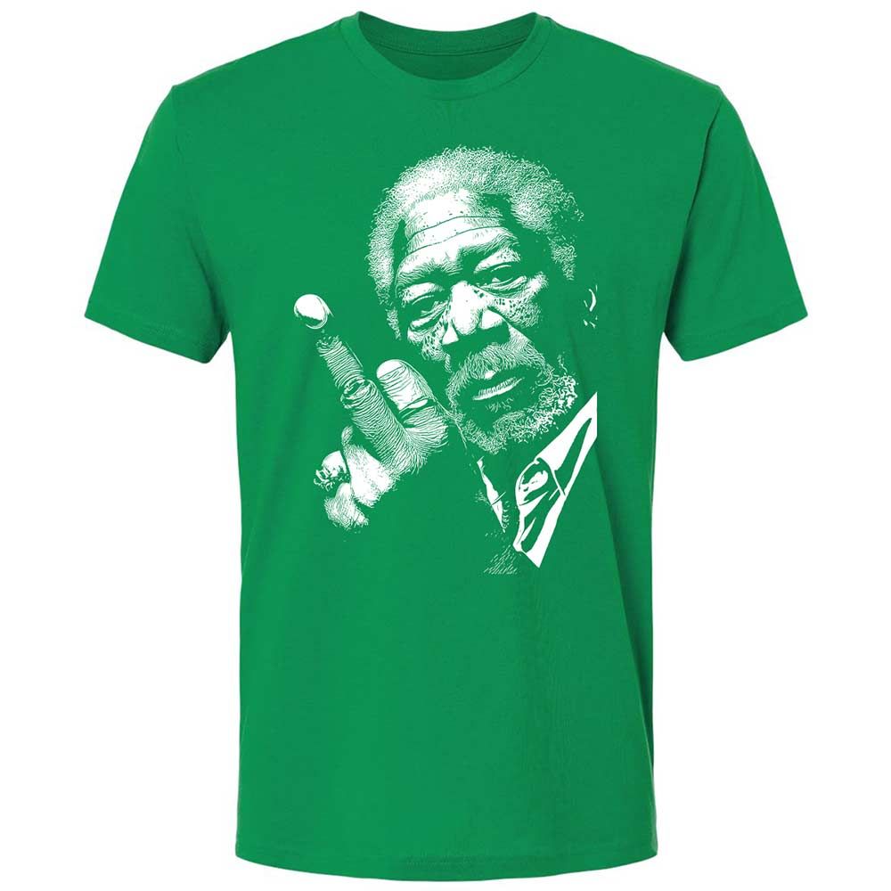 Morgan Freeman middle finger - Kelly Green - 13