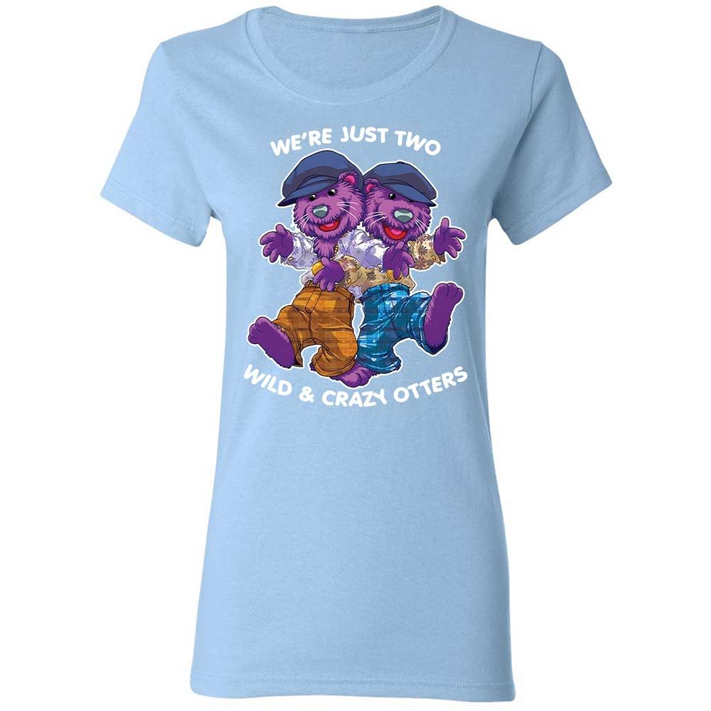 Two wild & crazy otters - Light Blue - 13
