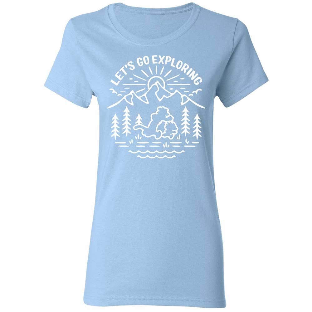 Women's T-Shirt - EU58BQQK - Light Blue - 13