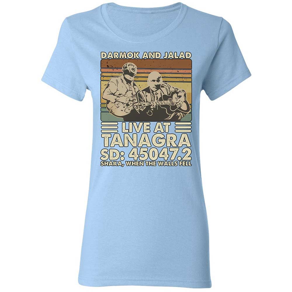 Women's T-Shirt - QCJYLHTQ - Light Blue - 13