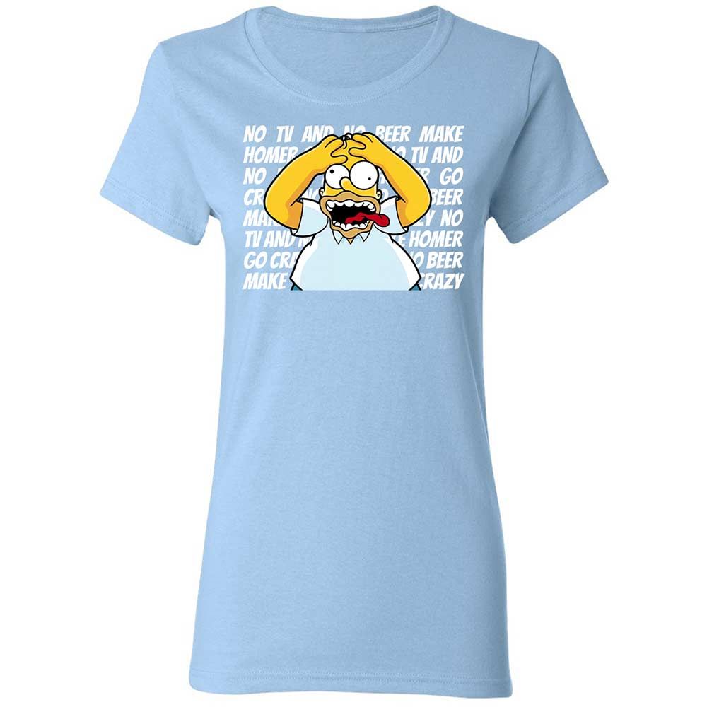 No TV and No Beer Make Homer Go Crazy - Light Blue - 13