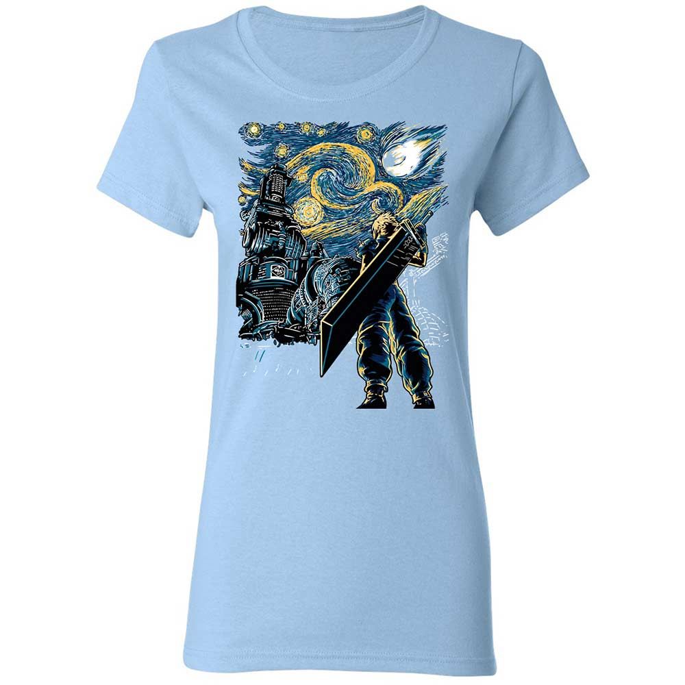 Women's T-Shirt - 9A5J4Q7X - Light Blue - 13