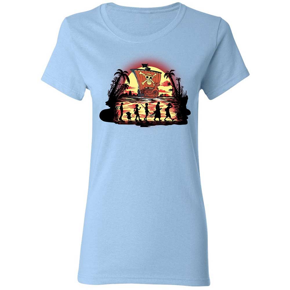 Women's T-Shirt - E883EFGQ - Light Blue - 13