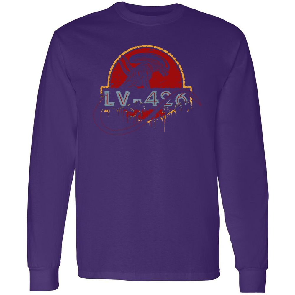 Long Sleeve T-Shirt - 3KQC3L3L - Purple - 13