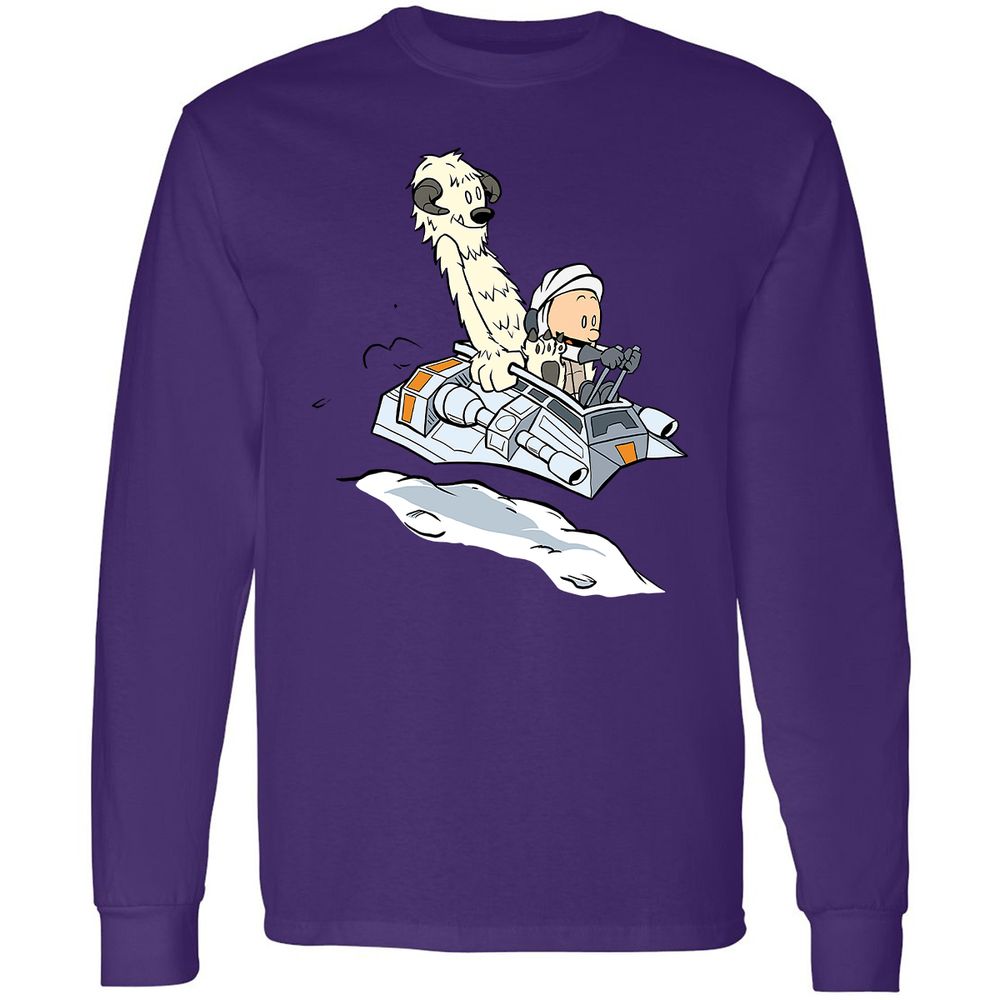 Long Sleeve T-Shirt - X61GVRK8 - Purple - 13