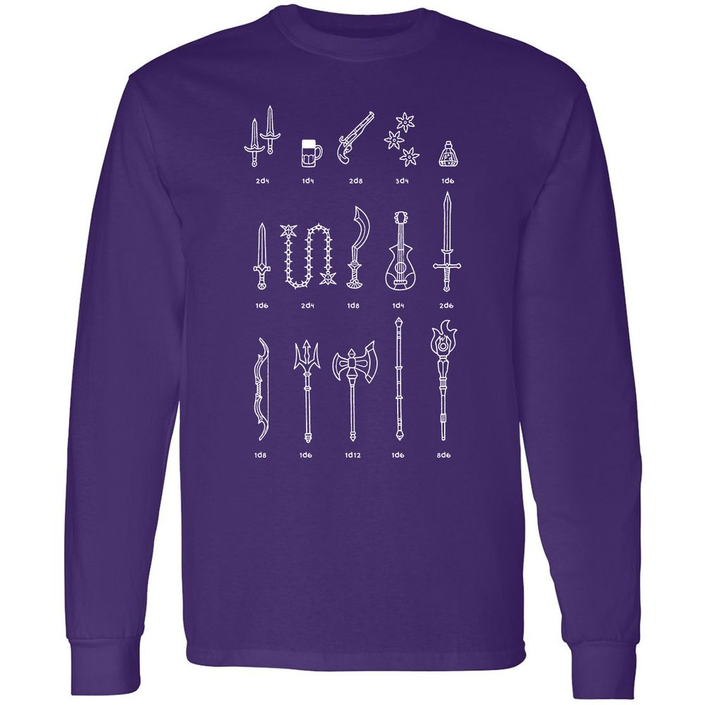 Long Sleeve T-Shirt - D6XHSR39 - Purple - 13