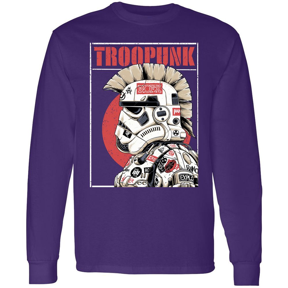 Long Sleeve T-Shirt - EE8Z6KU6 - Purple - 13