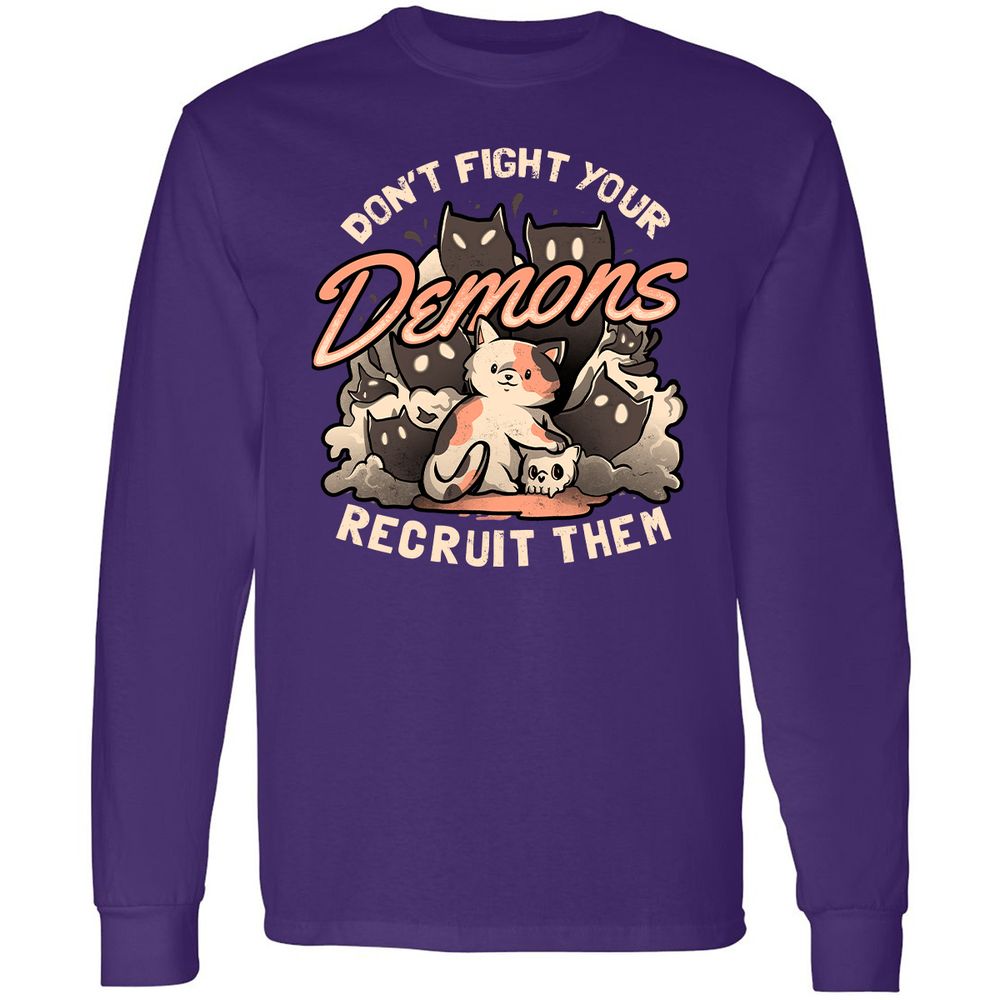 Long Sleeve T-Shirt - CJQBHRT6 - Purple - 13