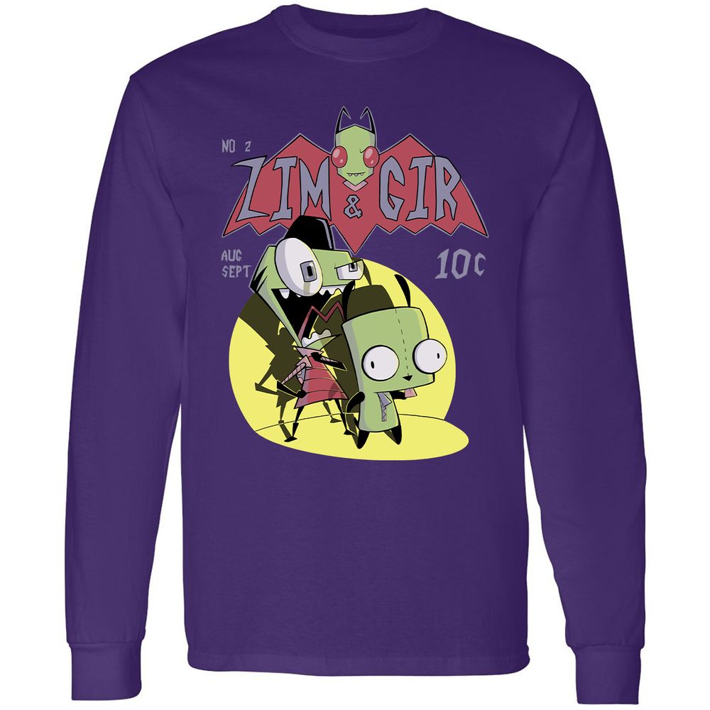 Long Sleeve T-Shirt - QYQDKKL6 - Purple - 13