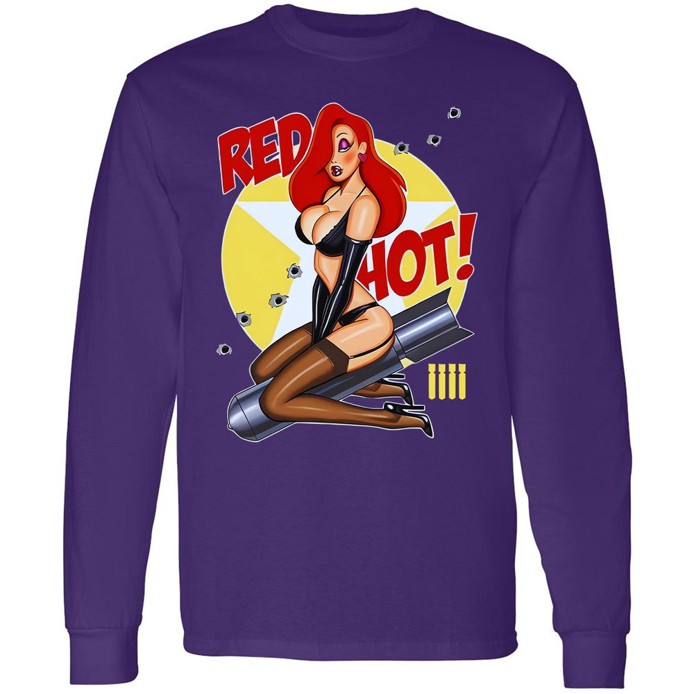 Long Sleeve T-Shirt - AH6XQ1EM - Purple - 13