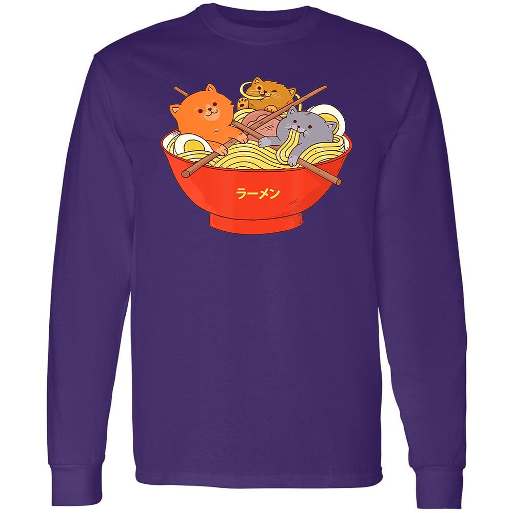 Long Sleeve T-Shirt - G89TFGZ7 - Purple - 13