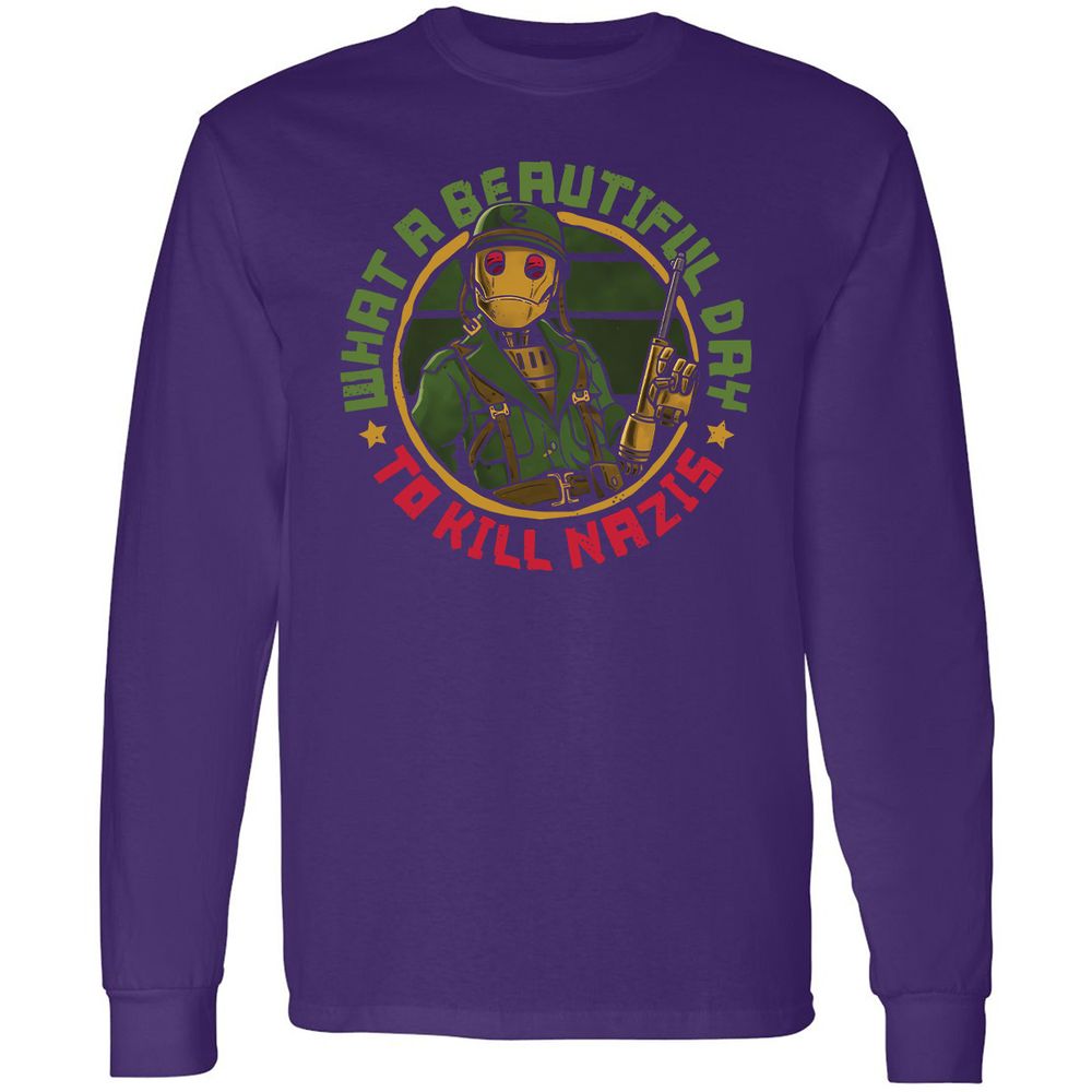 Long Sleeve T-Shirt - BHNA1P4Q - Purple - 13